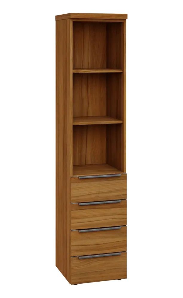 SIN 5 - 44ZN kancelářská skříň, 4-zásuvková/nika, 1820x400x400, ořech světlý